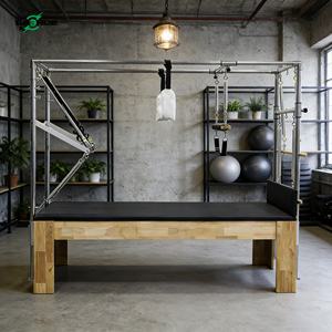 Machine combinée de studio de Pilates en bois de chêne durable SAERDE avec trapèze complet pour centre de remise en forme et de yoga - Product Image 1