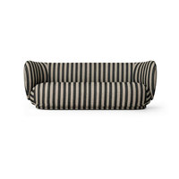 Modernes Designer Schwarz-Weiß Gestreiftes Gebogenes Sofa-Set Luxuriöse Langlebige Wohnzimmermöbel Mehrsitziges Couch-Sofa für Zuhause