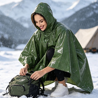 Imperméable de survie léger de style militaire en Mylar pour une personne, réfléchissant thermiquement, imperméable, pour le camping et la randonnée