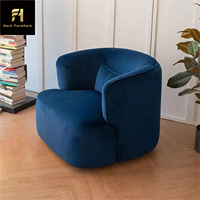 Nordique minimaliste blanc salon chaise longue tissu simple paresseux canapé bras Accent chaise pour hôtel chambre appartement