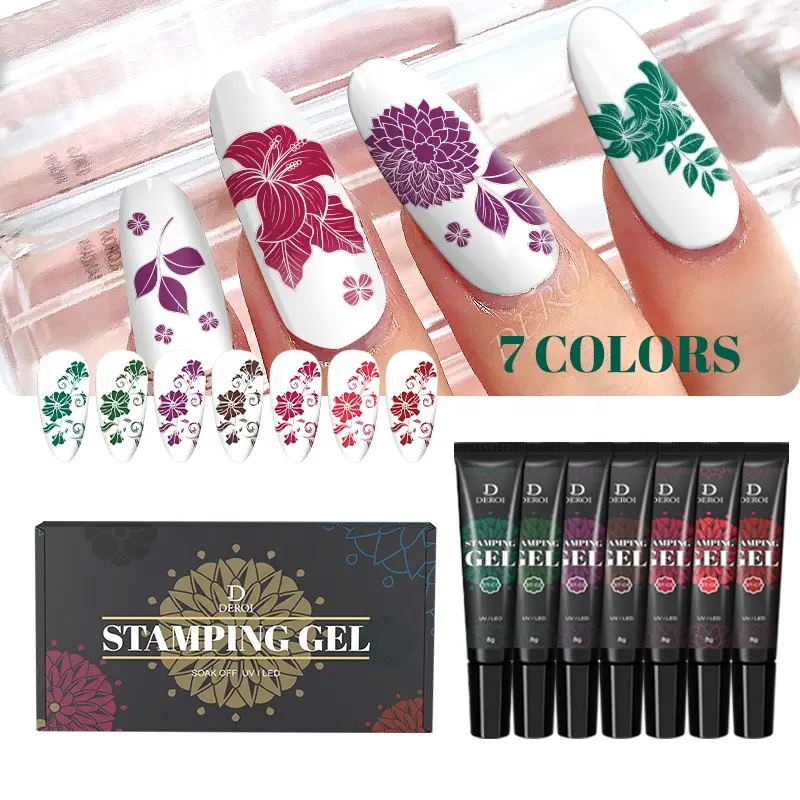 High-quality Stamping Art Gel Set Nail Polish Semi-permanent Nail Gel Polish Soak off UV 8g For Nail Art