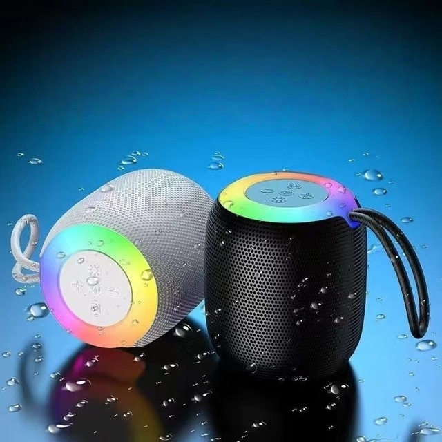 MQ Wireless Audio Speaker RGB Night Light Portable Mini Fabric Bass Sound System Outdoor Loud Rechargeable