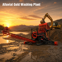 Installation de Lavage d'Or Alluvial TGM1800 – Crible Rotatif à Trommel pour Or 150-200t/h – Équipement d'Extraction d'Or Placager avec Moteur Diesel