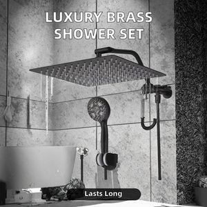 Di lusso grande <span class=keywords><strong>incasso</strong></span> in ottone soffione <span class=keywords><strong>doccia</strong></span> Set di buona qualità con termostato superiore pioggia Soft armadio Design spazzolato trattamento di superficie - Product Image 3