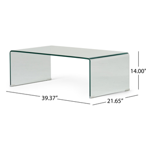 FCJ 12mm vetro temperato curvo tavolino salotto mobili per uso pranzo casa ufficio - Product Image 3