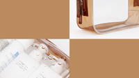 Ensemble de trousse de maquillage en PVC transparent avec fermeture à glissière sac cosmétique pochettes de voyage Mini pochette étanche