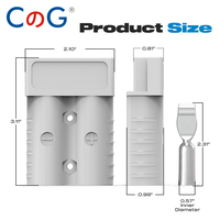 CG 2/4 Uds 175A conector de cobre gris 1/0AWG 12-36V batería conector rápido desconexión Cable enchufe Kit para Cable RV camión cabrestante
