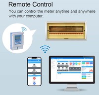 Compteur d'Électricité Prépayé Sans Fil Intelligent 220V 60A Monophasé avec Carte IC et Système Gratuit