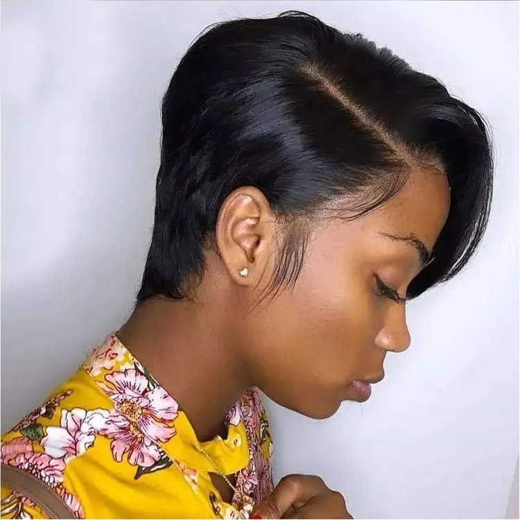 Perruque Pixie Cut Wig Human Hair Curly Bob Short Pixie Cut Lace Wig Bleached Knots Lace Frontal 13x4 Pixie Wig With Baby Hair