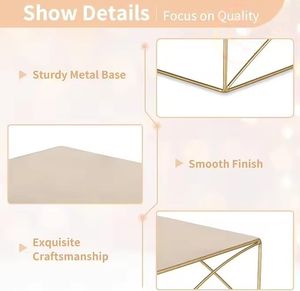 Présentoir créatif AURORA pour table de desserts de mariage, ensemble de 3 pièces, plateau décoratif blanc, support romantique simple en fer pour gâteaux - Product Image 3