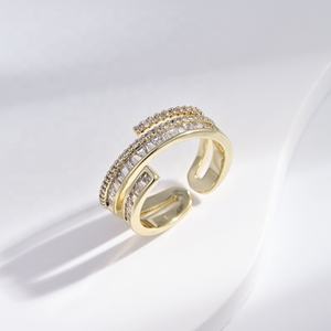 Anillo de plata de ley 925 personalizado para mujer, chapado en oro de 18k y 24k, diseño geométrico occidental con circonitas, novedad 2026 - Product Image 4