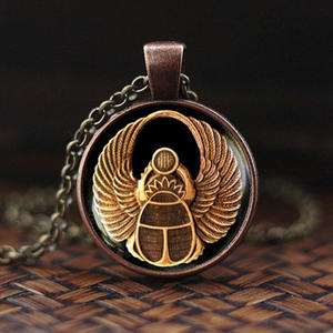 Collar con Colgante de Cúpula de Cristal con Escarabajo Egipcio, Símbolo de Fuerza, Ojo de Horus <span class=keywords><strong>Antiguo</strong></span>, Joyería Egipcia, Amuleto de Moda, Regalo para Mujer - Product Image 6