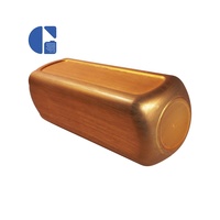 Bouteille de parfum en verre doré rectangle unique de luxe 100ml bouteilles vides de parfum en gros