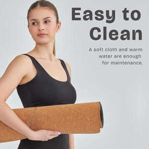 प्रीमियम एंटी स्लिप कॉर्क योग मैट थोक प्राकृतिक रबर मोटे पाइलेट्स मैट कॉर्क योग मैट - Product Image 6