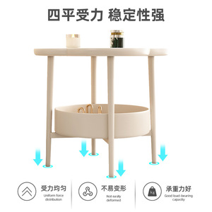 Mini Modern Nightstand Plastic <b>Small</b> Side <b>Table</b> With Storage Shelf For Bedroom Child Use - Product Image 5