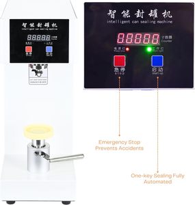 Machine de scellage automatique électrique pour canettes en PET et en aluminium avec un diamètre de scellage de 55 mm pour les canettes de soda, de bière et de jus de 250 à 650 ml - Product Image 5