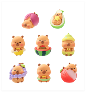 ของตกแต่งเรซิ่นน่ารัก ตกแต่งสวนจิ๋ว 3 มิติ รูปผลไม้ คาปิบาร่า ของเล่นจิ๋ว ตุ๊กตาสำหรับกระถางต้นไม้จิ๋ว สำหรับใส่ในถุงสุ่ม - Product Image 1
