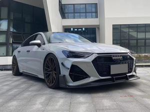 Lèvre avant de pare-chocs de voiture de vente chaude de matériel ABS pour Audi A7/A7L 2019-2023 mise à niveau vers la S7-<span class=keywords><strong>ABT</strong></span> 2019-2023 <span class=keywords><strong>noir</strong></span> brillant - Product Image 3