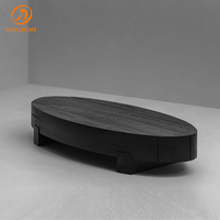 Table basse Ferly 2025, nouvelle collection, meubles de salon, style vintage, bois naturel, ronde ou ovale