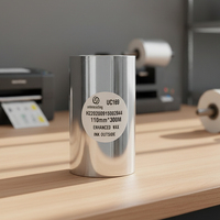 Cinta de Transferencia Térmica a Base de Cera Unioncoding UC169W de Alta Calidad, 110 mm x 300 m, Compatible con Impresoras Zebra y de Códigos de Barras