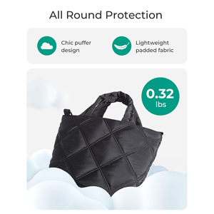 Bolso Tote Convertible de Nylon Acolchado Minimalista, Personalizado ODM OEM, con Correa Ajustable, para el <span class=keywords><strong>Trabajo</strong></span>, Marca Royal Fair - Product Image 2