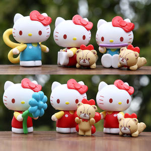 Jolie figurine de chat blanc tendance, style <span class=keywords><strong>anime</strong></span>, créative, pour décoration de bureau, voiture ou gâteau, cadeau idéal - Product Image 2