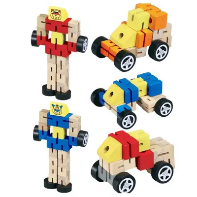 Juguetes de madera para niños, Robots de madera transformables variables, creativos, hechos a mano, juguetes educativos para niños