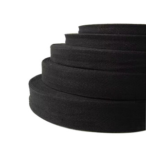<span class=keywords><strong>Ruban</strong></span> <span class=keywords><strong>sergé</strong></span> en coton tissé noir de 1 pouce et 50 yards pour accessoires vestimentaires, livraison rapide - Product Image 2
