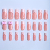 Nouveaux designs, faux ongles de luxe de haute qualité, nouvelle mode, étiquette privée personnalisée, ongles press-on à paillettes à bout français
