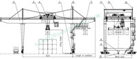 Mobile standard de structure métallique de la CE/ISO 30 tonnes grue de portique de conteneur de 50 tonnes