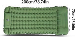 Tapis de couchage autogonflant ultraléger TooWang 50D avec pompe intégrée et oreiller, durable, imperméable, pour <span class=keywords><strong>tente</strong></span> et randonnée - Product Image 6
