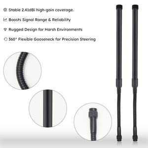 Antena UHF <span class=keywords><strong>de</strong></span> Cuello <span class=keywords><strong>de</strong></span> Cisne <span class=keywords><strong>de</strong></span> 860-930 MHz, 3 dBi, Flexible, Omnidireccional, con Conector N/TNC, Clasificación IP54, Potencia Máxima <span class=keywords><strong>de</strong></span> Entrada <span class=keywords><strong>de</strong></span> 50 W - ABOOSTY - Product Image 2