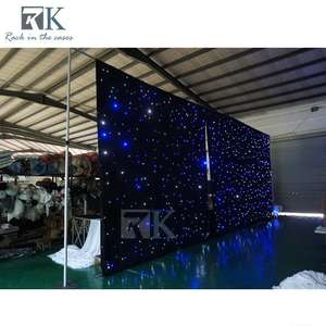 Rideau de fond électrique à installation rapide RK, en velours ignifuge, avec tringle en aluminium, pour mariages et événements, multi-modes - Product Image 1