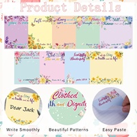 Cadeaux de notes autocollantes bibliques, notes autocollantes inspirantes, citations de versets bibliques religieux, cadeaux pour les chrétiens, blocs-notes bibliques