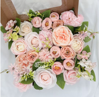 Boîte de fleurs artificielles en forme de rose, kit de fleurs à faire soi-même, parfait pour les décorations de mariage et d'événements