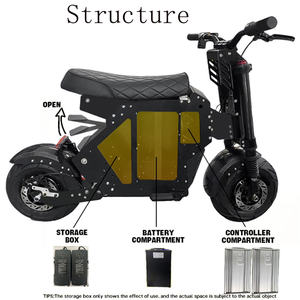 Livraison rapide, stock aux États-Unis, scooter électrique tout-terrain Molo5 à double moteur 72v 10000w, 14 pouces, batterie 50AH, réglage par application, scooter adulte - Product Image 2