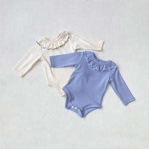 夏の新生児用カジュアルスリングロンパース、幼児女の子用無地セーター、コットン製乳児服 - Product Image 5