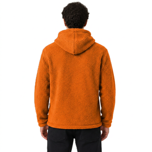 Custom unisex Pullover Hoodie Premium Sherpa Lined Hooded Oversized Sherpa Fleece zip Hoody men's hoodie, thermal hoodie - Product Image 2