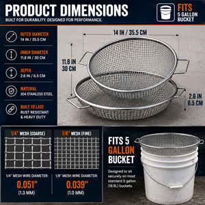 1/4inch 1/8inch Openings Galvanized Potting Soil Sifter 2pcs/set Good Quality - Product Image 2