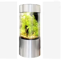 Custom Large Cylindrical Aquarium To Enhance Appearance 