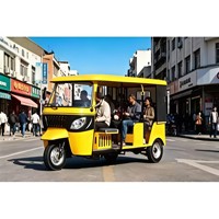 Offre Spéciale – Tuk Tuk Électrique à 3 Rangs de Sièges, Auto-Rickshaw Électrique à 3 Roues pour Passagers, Taxi Touristique Électrique à 3 Rangs de Sièges
