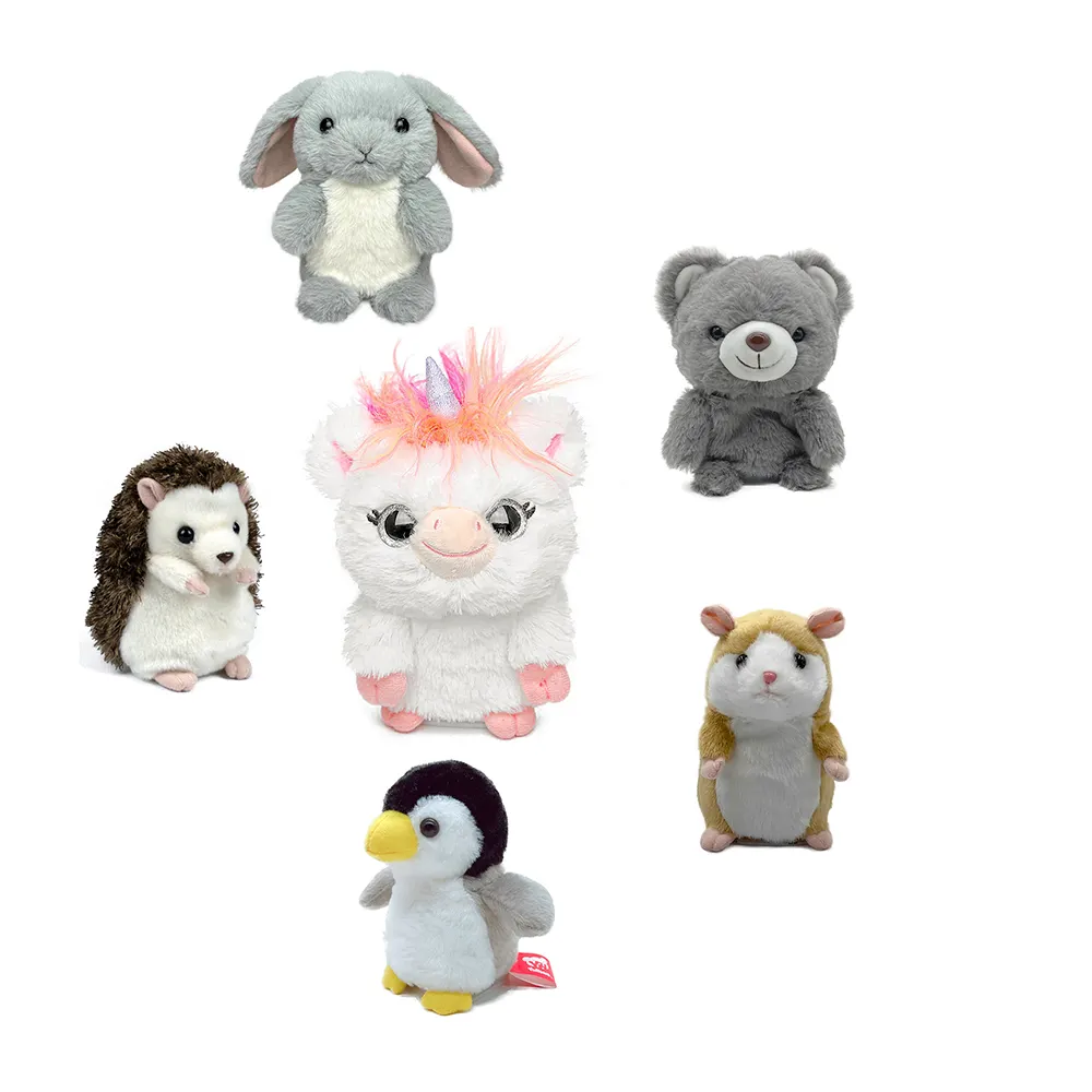 Pequeños juguetes de peluche de animales de Stitch de Anime que hablan de vuelta juguetes eléctricos juguetes de animales de peluche