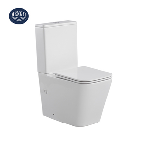 HY-6003นาโนเซรามิกทรงสี่เหลี่ยมแบบไร้ขอบชักโครกสองชิ้นอุปกรณ์สุขภัณฑ์แบบยุโรป - Product Image 1