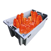 Caisse flottante en plastique emboîtable et empilable de haute qualité de homard pour les fruits de mer