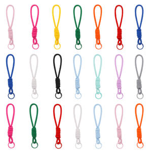 Cordon de téléphone créatif et <span class=keywords><strong>simple</strong></span>, porte-cartes, porte-<span class=keywords><strong>passe</strong></span> d'embarquement, porte-clés de sac à dos, en corde tressée colorée, à suspendre - Meilleures ventes - Product Image 4