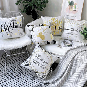 Dekorasi Natal Baru Modern Minimalis Putih Cetak Sarung Bantal Bulu Sarung Bantal Mewah Sarung Bantal - Product Image 5