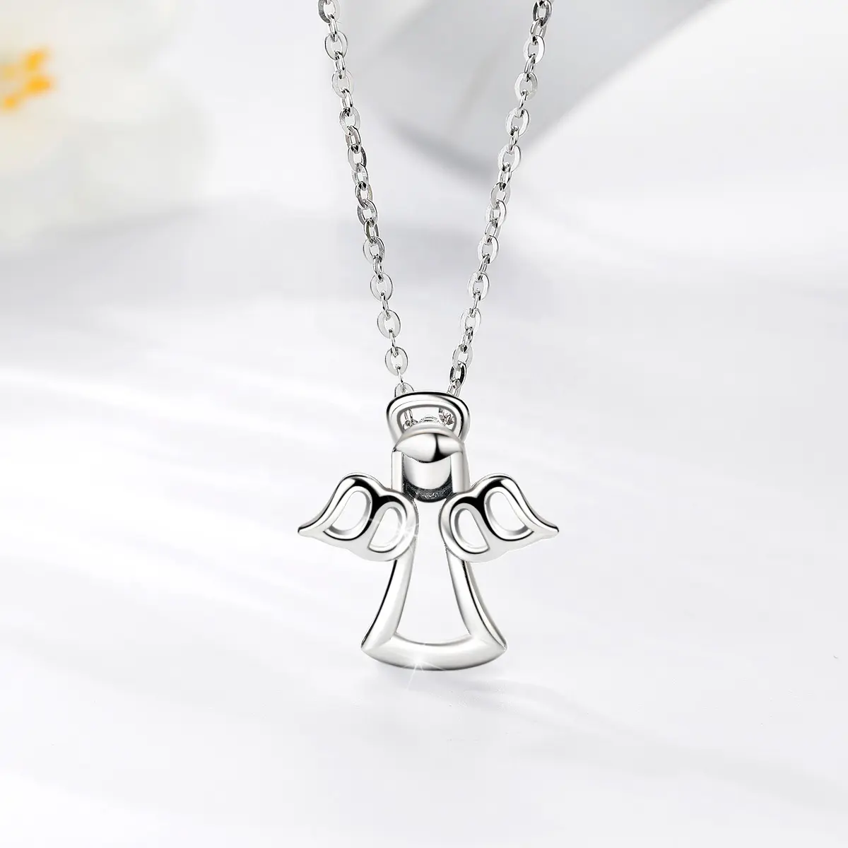 Merryshine Delicato delle donne 925 gioielli in argento sterling ala angeli custodi del pendente della collana
