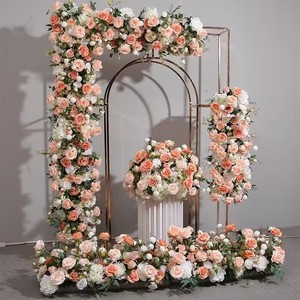 Hot Wedding Props Iron Screen Wedding Stage Layout Gold <strong>Metal</strong> <strong>Arch</strong> Welcome Area Decorative Background <strong>Frame</strong> - Product Image 5