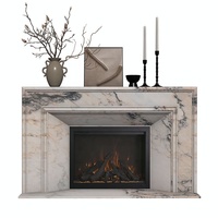 Environnements de cheminée en marbre Calacatta Viola naturel Tostone, taille personnalisée, design moderne, kits d'entourages de cheminée en marbre