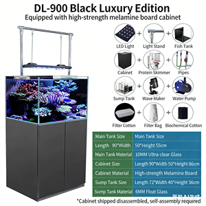 Hoogwaardig randloos zeeaquarium complete set zoutwater mini koraalrif <span class=keywords><strong>aquarium</strong></span> - Product Image 6